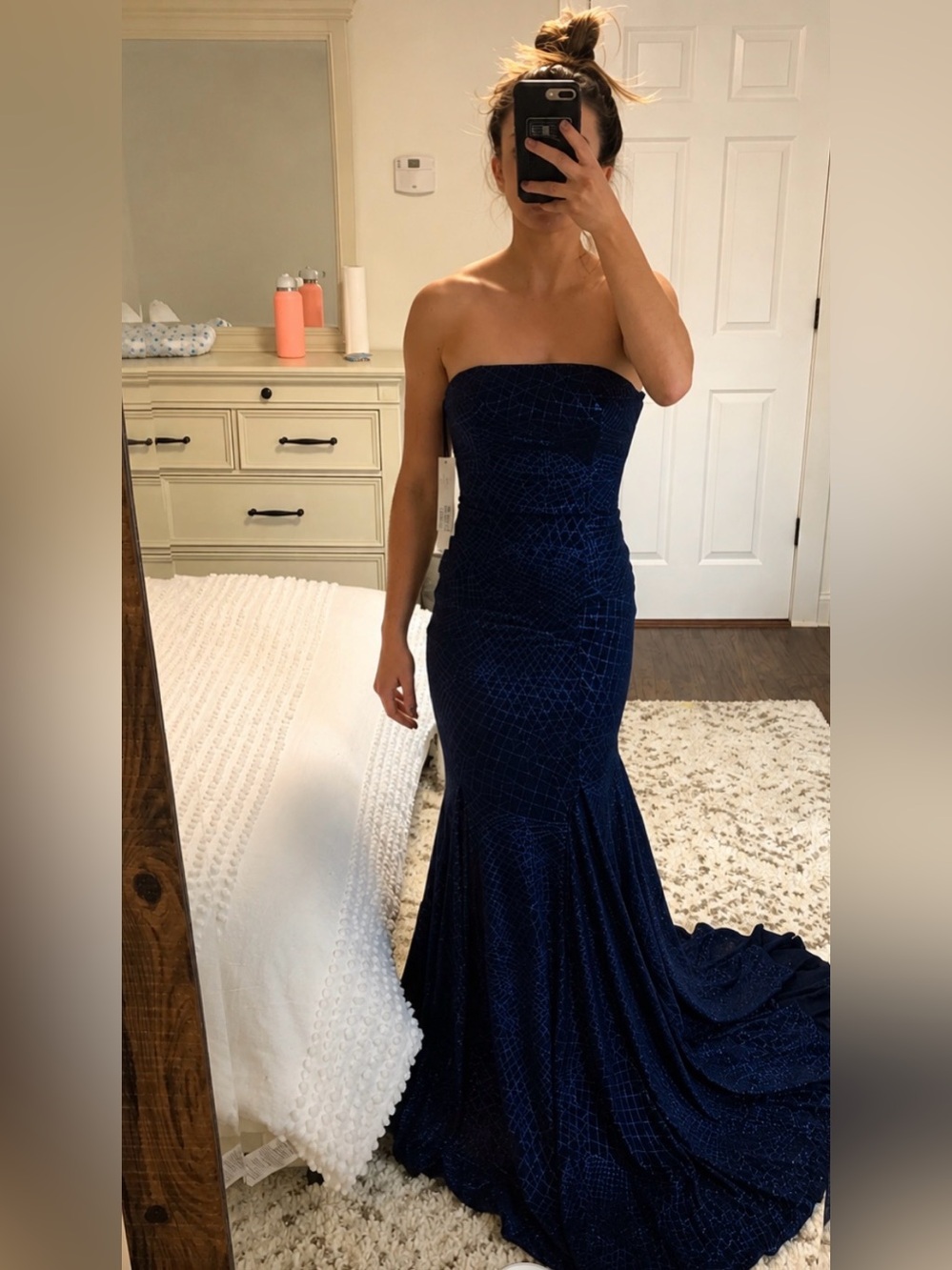JOVANI 1121 Navy Mermaid Gown — NWT — Size 2